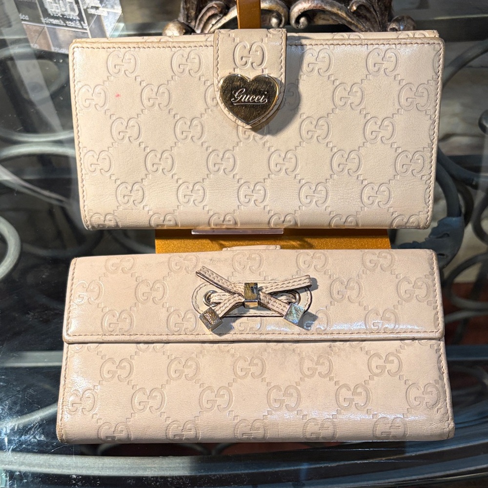 Gucci Beige Monogram Wallets